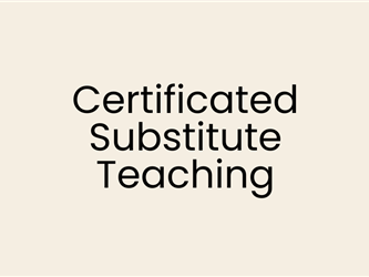 Certificated Substitute Teaching