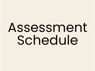 Assessment Schedule